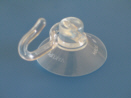 Saugnapf mit Haken aus Polycarbonat Saugnapf mit Haken aus Polycarbonat